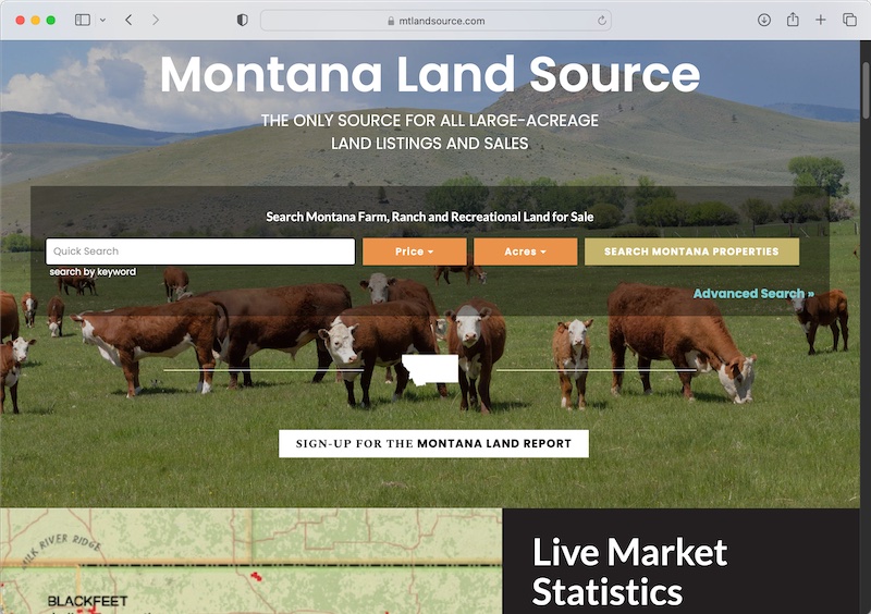 Montana Land Source - Example Subscription Service